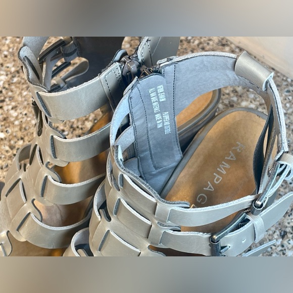 Rampage Jeana Heels Women’s Size 9M Taupe Brown Open Toe Block Heel Gladiator - Picture 6 of 12